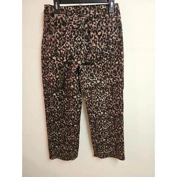 Love Cult Animal Print Denim Wide Legs Jeans Size 11 - Picture 3 of 4